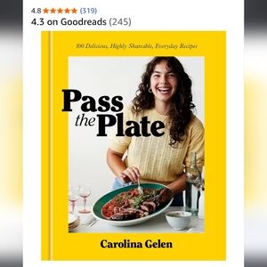 NWT NEW Carolina Gelen "Pass The Plate" Hardcover Cookbook Easy Recipes